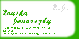 monika javorszky business card